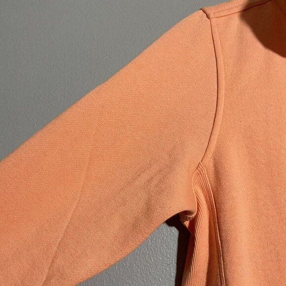 Peloton Ultimate Hoodie Fleece Jacket Women Size S Orange Zip Pocket Logo Iconic - Picture 8 of 12